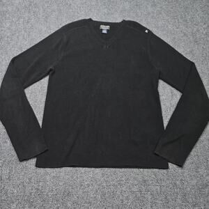 Y2K‎ Polo Jeans Company Ralph Lauren V Neck Sweater Large Black Preppy Vintage